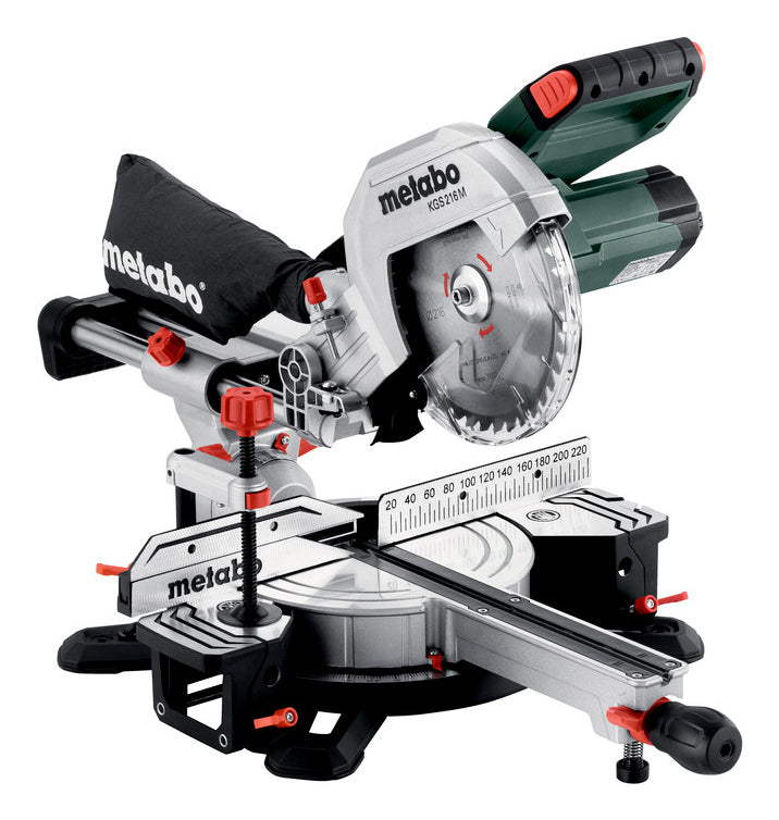 Metabo Kappsäge KGS 216 M – 1 500 W – Sägeblatt-Ø 216 mm – inkl. Sägeblatt & Staubbeutel