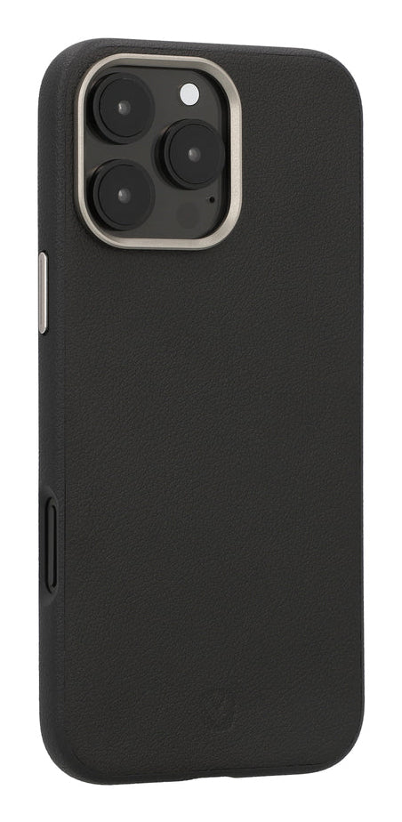 Valenta Backcover Style – für Apple iPhone 16 Pro Max – schwarz – Kunstleder – MagSafe-kompatibel