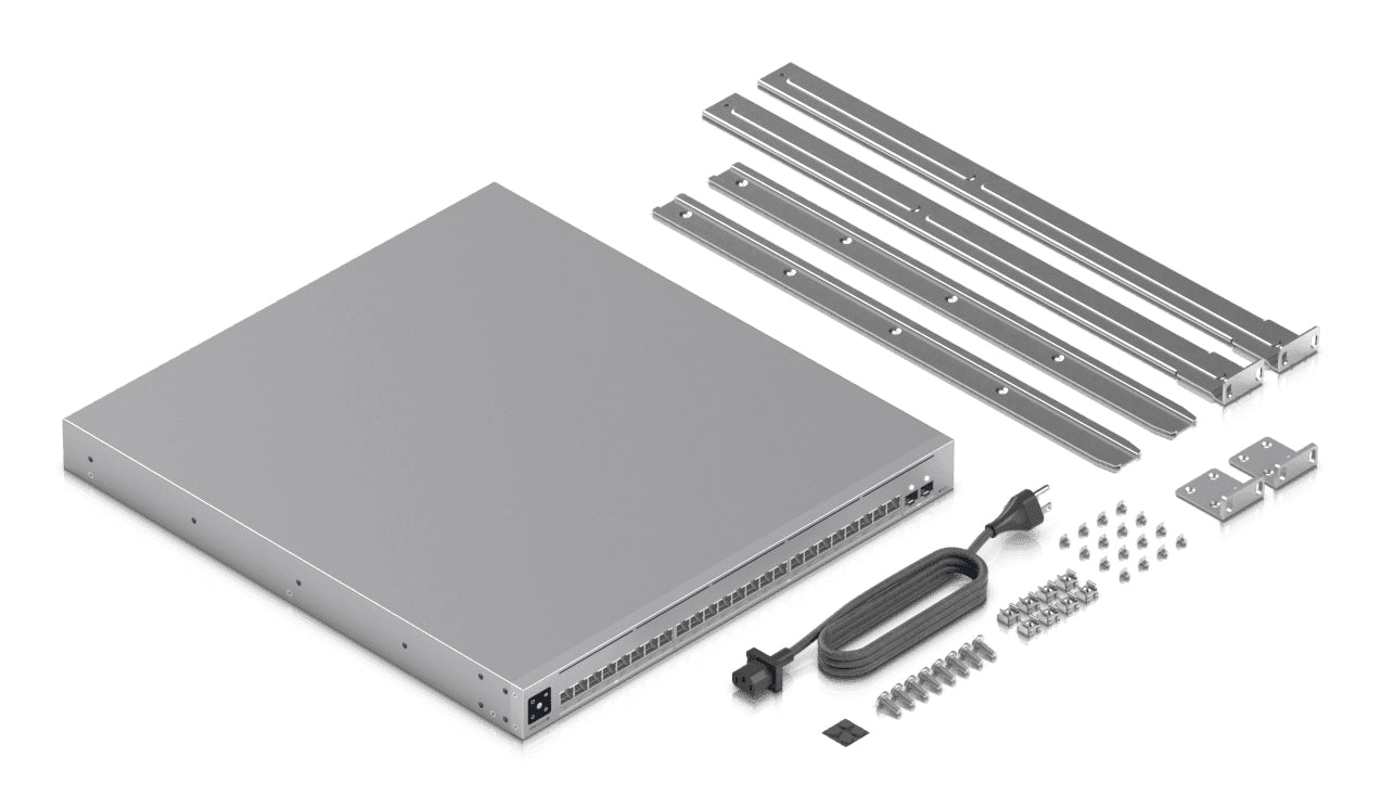 Ubiquiti UniFi Pro XG 24 – Managed Switch – 8×2,5G+16×10G, 2×SFP28, L3, PoE++ 720 W, 1U