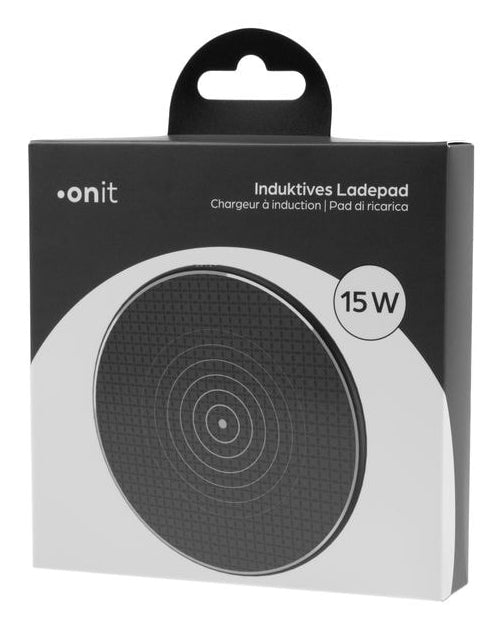 ONIT F02111 Kabelloses Ladegerät 15 W – Qi, USB-C×1, PD – für Qi-kompatible Geräte – Schwarz