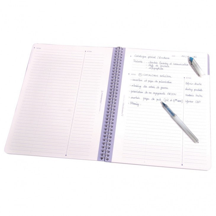 Clairefontaine Spiralblock A4, liniert, 80 Blatt, perforiert, 90 g/m² – farbig sortiert