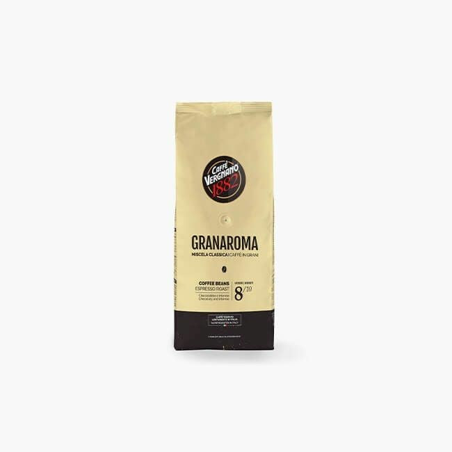 Caffè Vergnano Granaroma – Kaffeebohnen – Lungo, Intensität 8, 1 kg
