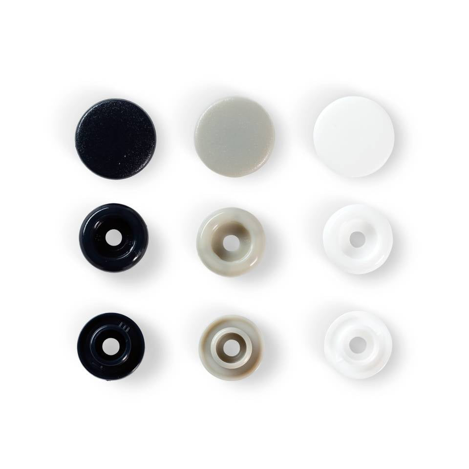 Prym Knöpfe Ø 12,4 mm – Kunststoff, mehrfarbig, 30 Stück