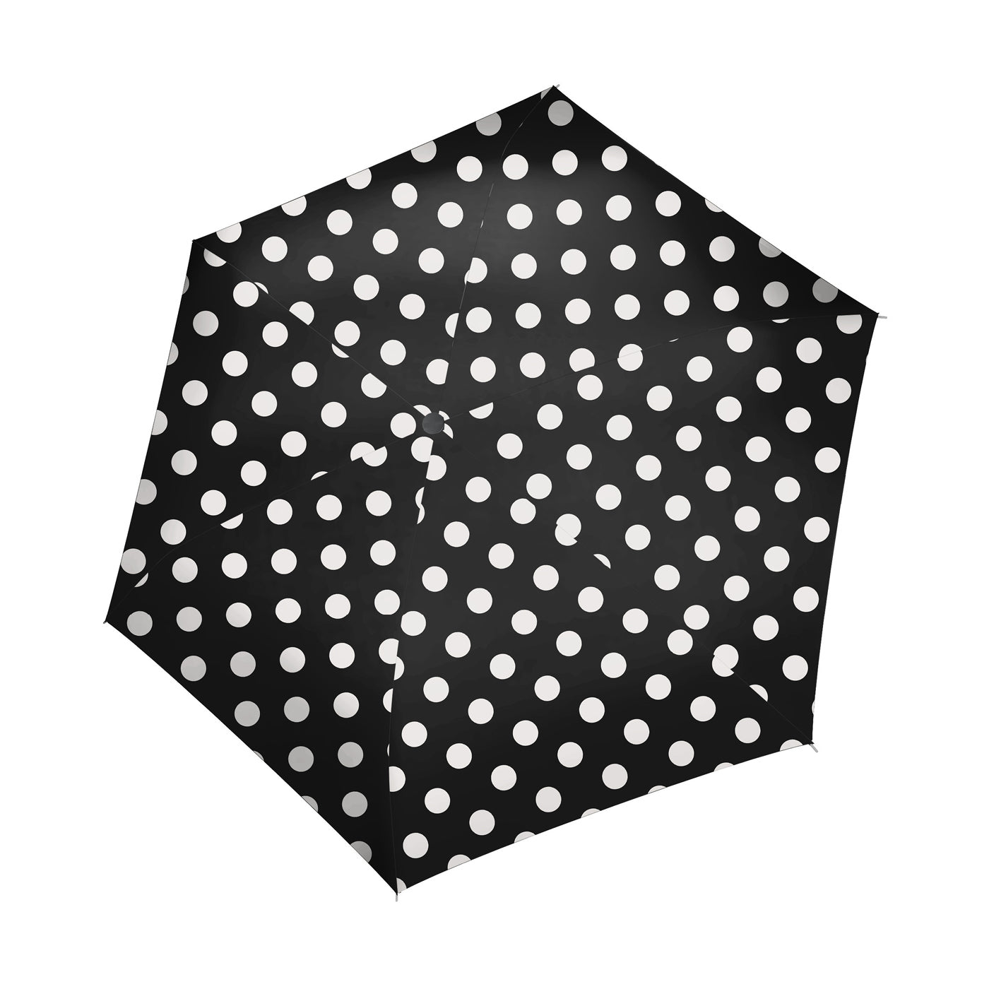 Reisenthel Taschenschirm – Ø 99 cm, L 24 cm – Dots Weiss – Stahl – Recyceltes Material