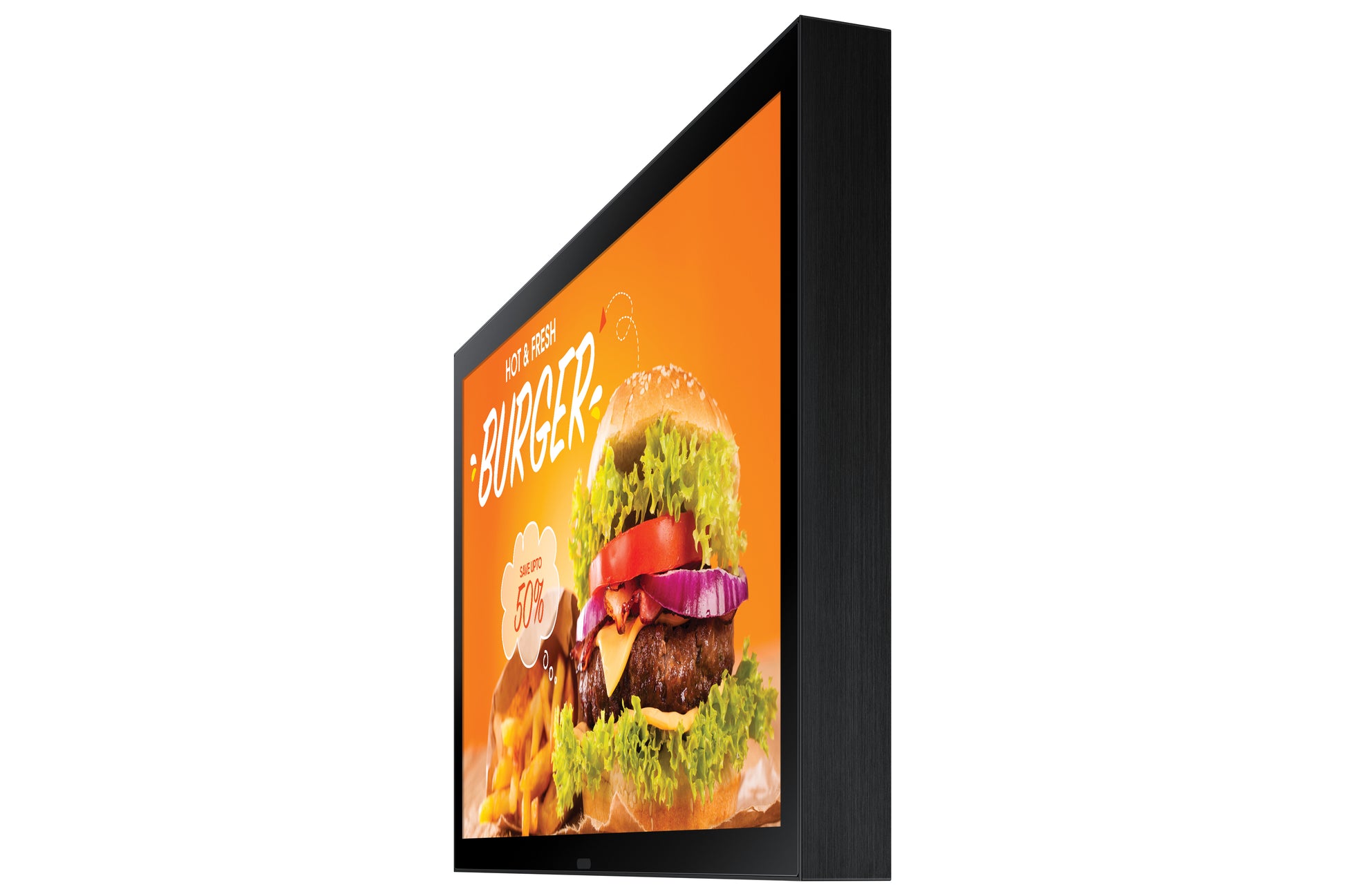 Samsung OH24B – Public Display, 24", IPS, 1500 cd/m², 24/7, Tizen 6.5, VESA 100 × 100, Schwarz