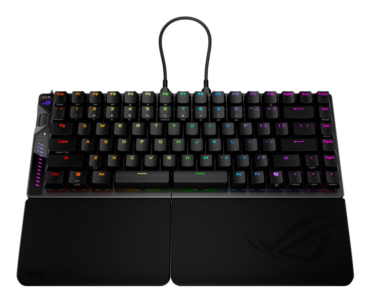 ASUS ROG Falcata – Gaming-Tastatur 75% – Mechanisch, RGB – Bluetooth & 2,4 GHz – Ohne Ziffernblock – Schwarz