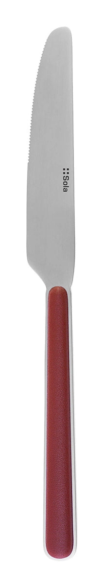 Sola Tafelmesser – 10 cm, glatter Schliff, Edelstahl, Kunststoffgriff, Braun, spülmaschinenfest