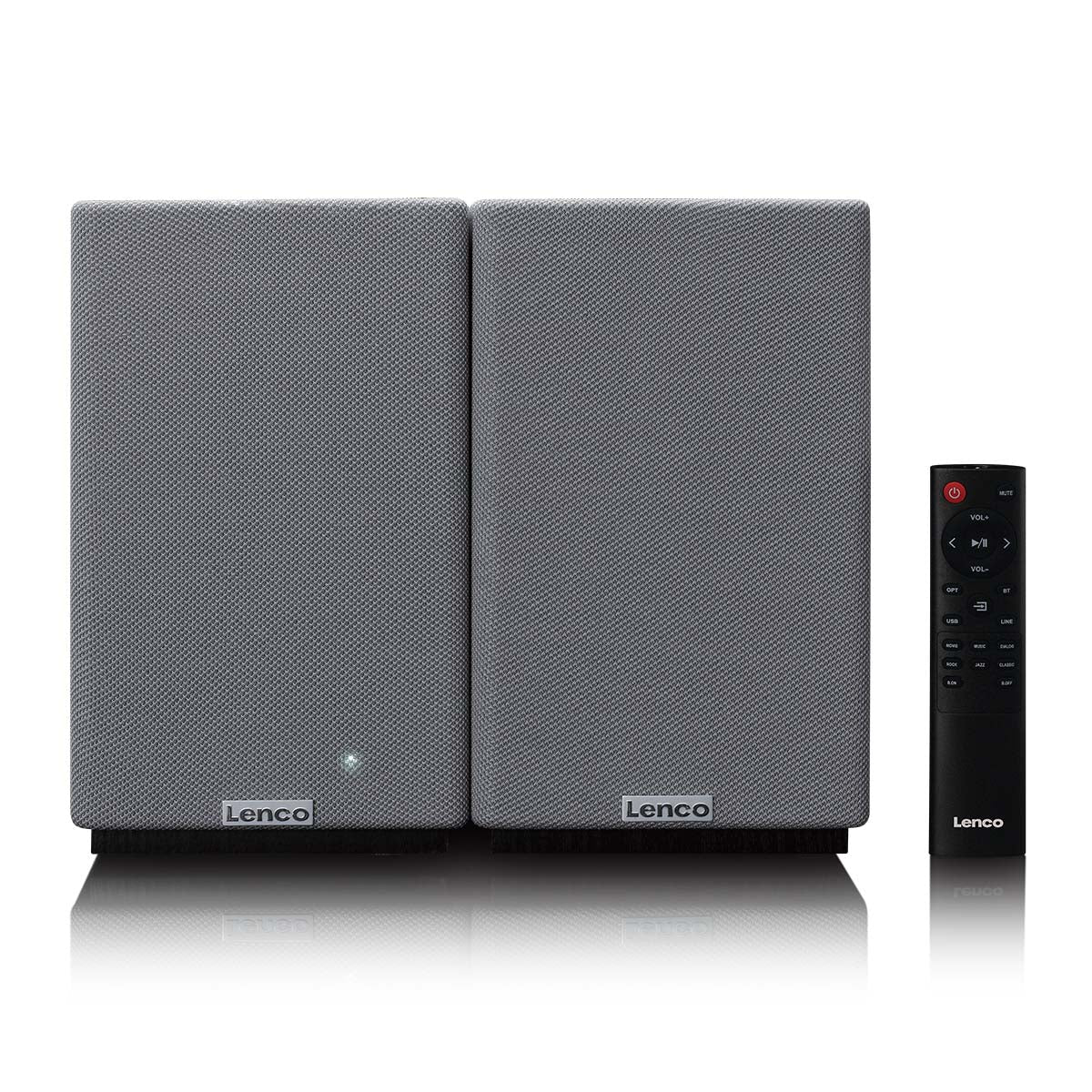 Lenco SPB-241WDGY – Aktivlautsprecher (Paar) – 2-Wege, 2 × 40 W, Bluetooth 5.3