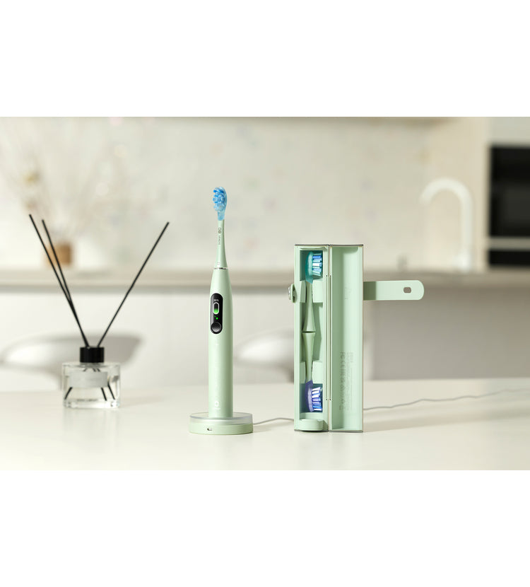 Oclean Elektrische Zahnbürste X Ultra S – Schall – 3 Bürstenköpfe – Grün