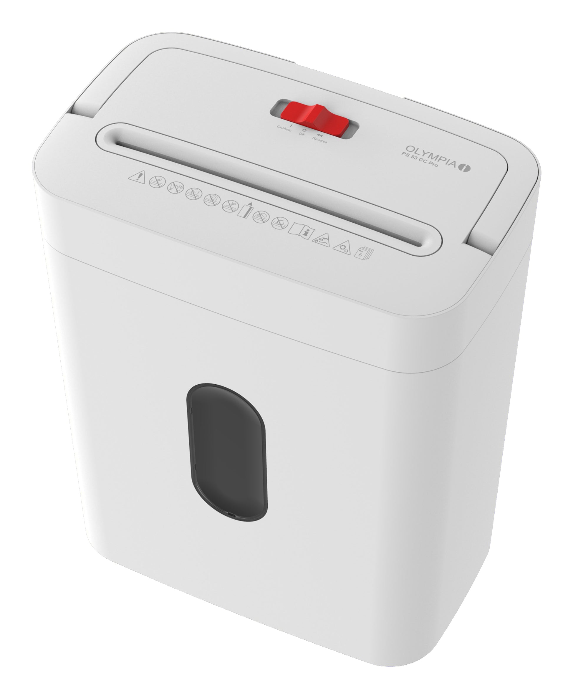 Olympia PS 53CC Pro Aktenvernichter – Partikelschnitt, P-4, 4 × 40 mm, 6 Blatt, 15 l, Kreditkarten