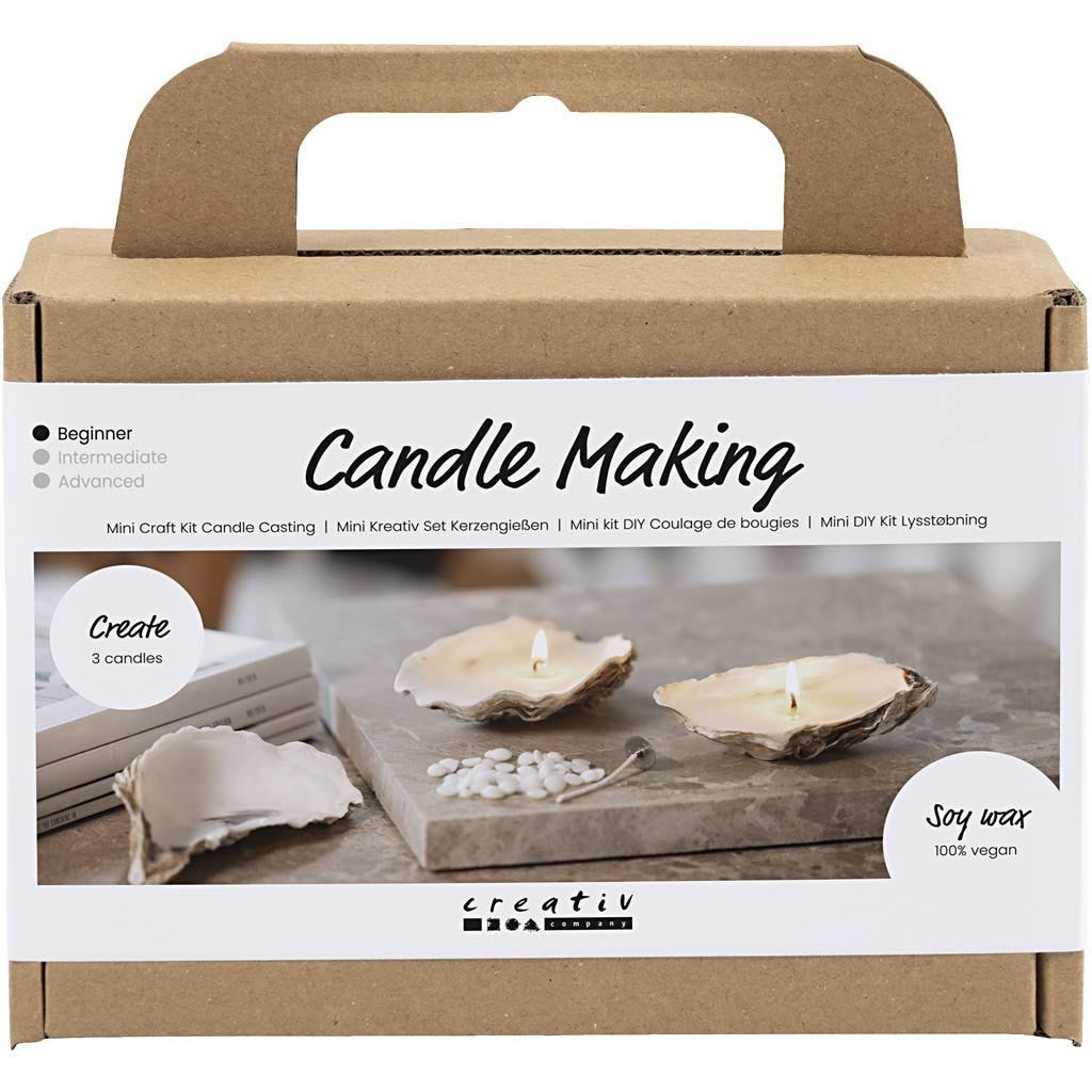 Creativ Company Bastelset Kerzen giessen – Austernschale – Wachs, Beige