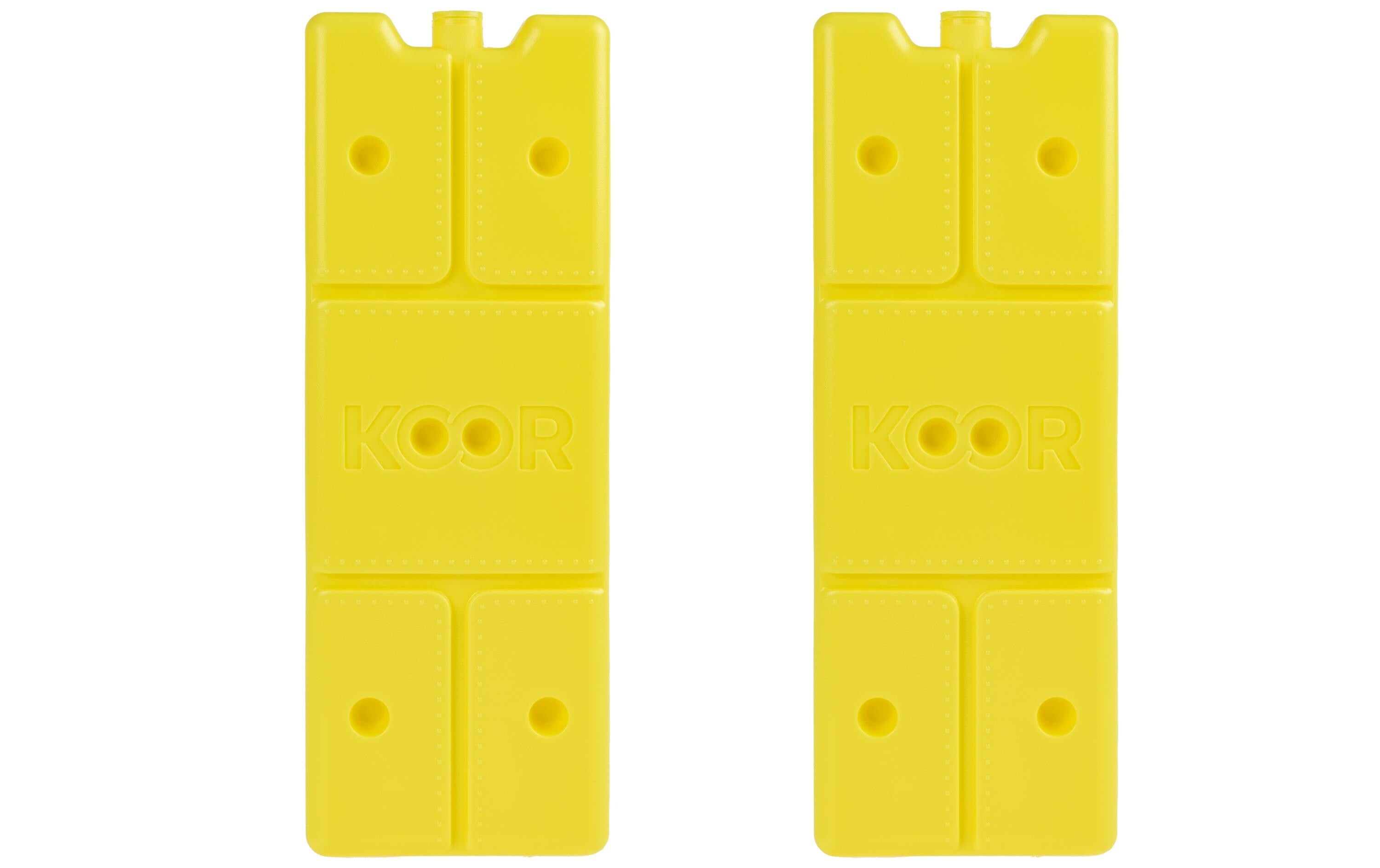 KOOR Arctico M – Kühlelement, 9 × 25 × 2 cm, 2 Stk., gelb