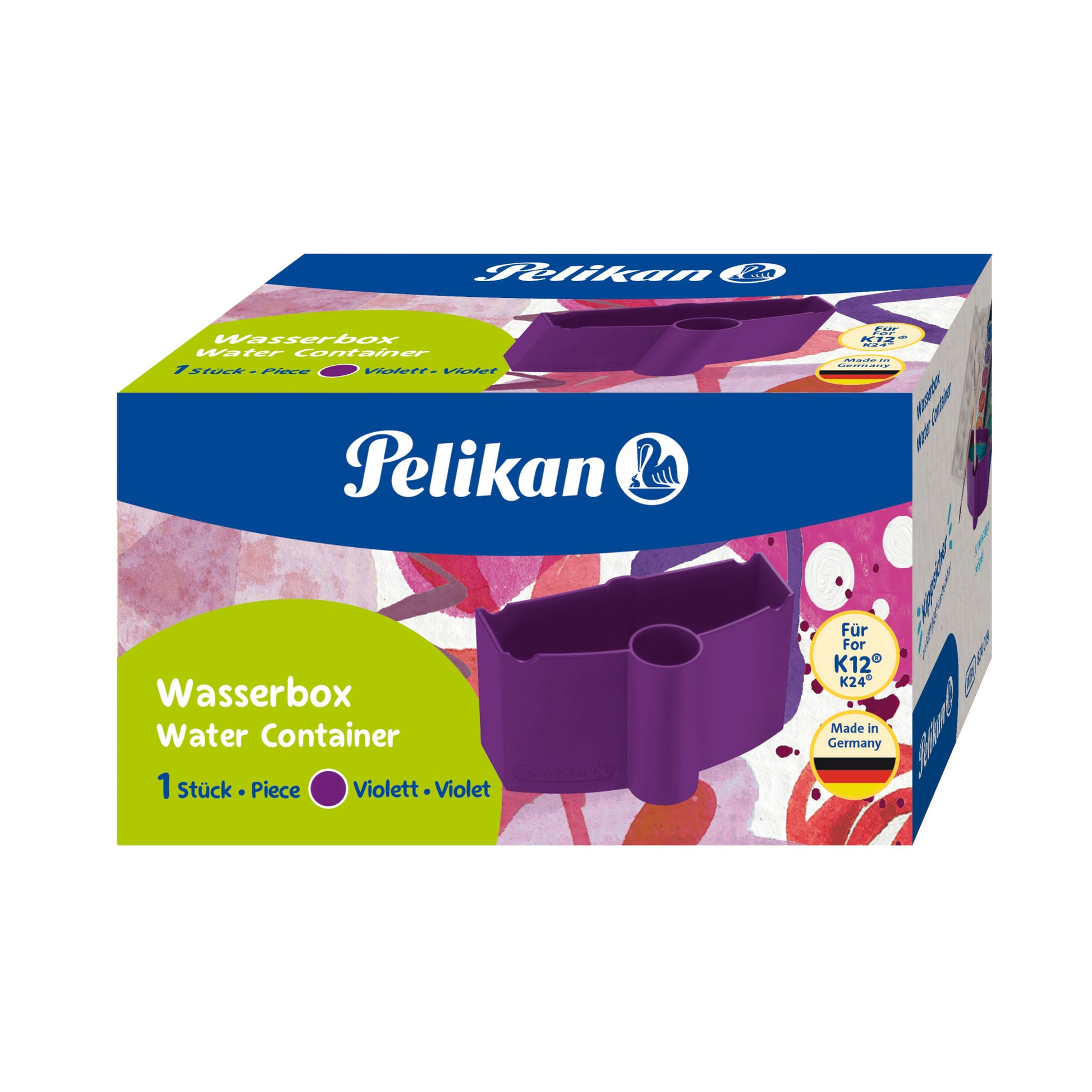 Pelikan 824019 – Wasserbox, violett, 1 Stück, für Pelikan Farbkasten K12/K24
