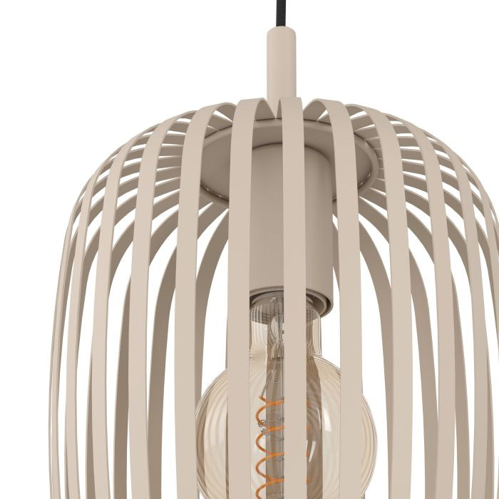 EGLO Deckenleuchte ROMAZZINA – Ø 46 × 110 cm, 120 W, 3-flammig, exkl. Leuchtmittel (E27), beige