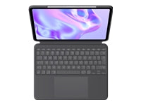 Logitech Combo Touch – Tastatur, US-Layout (EN), mit Touchpad, Dunkelgrau – für iPad Pro 13" (M4)