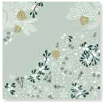 Paper + Design Servietten Frosty floral – 24 × 24 cm, 3-lagig – 20 Stück