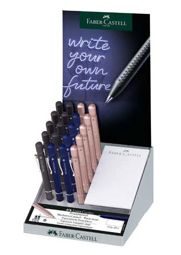 Faber-Castell Grip 2011 Druckbleistift – 0,7 mm, Soft-Grip-Zone, Metallclip, 20 Stück