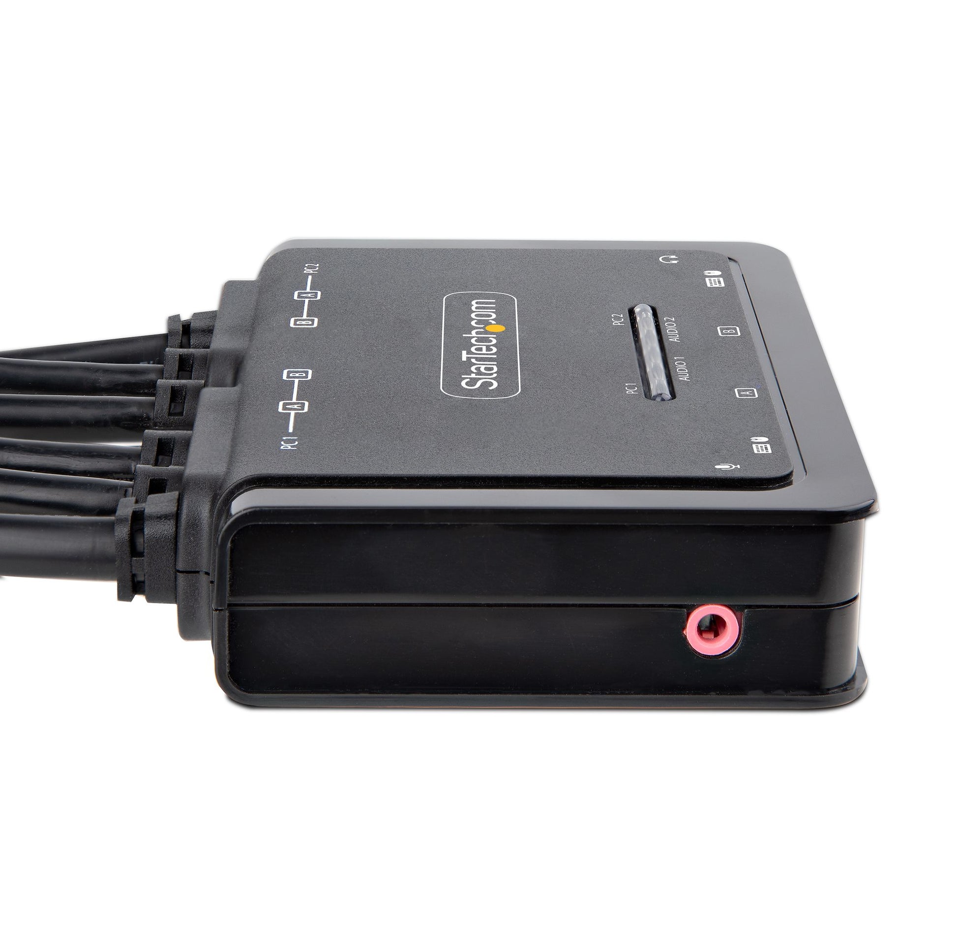 StarTech.com C2-DD46-UA2-CBL-KVM – 2-Port DisplayPort Dual-View KVM-Switch – 4K/60 Hz, USB 2.0-Hub, Audio