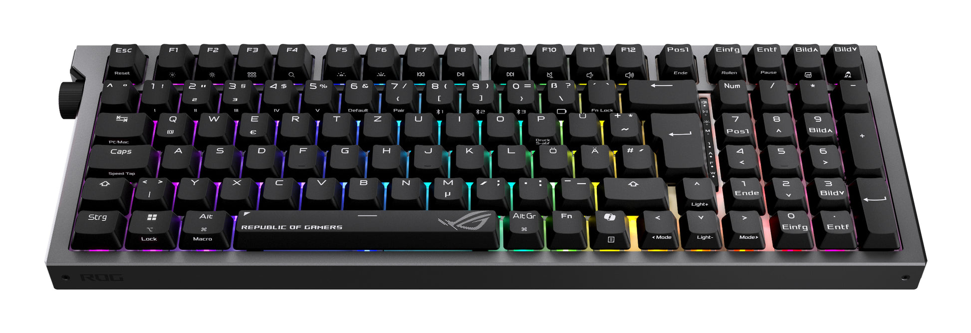 ASUS ROG Strix Morph 96 – Gaming-Tastatur 96% – Mechanisch – Bluetooth & 2,4 GHz USB-A – QWERTZ (DE)