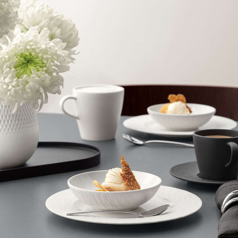 Villeroy & Boch Dessertschale Manuf. Ice – 120 ml, Ø 13,2 cm, H 3,8 cm, Porzellan, spülmaschinenfest