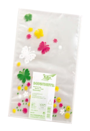 Folia Cellophantüten mit Kreuzboden – Schmetterling – 145 × 235 mm – 10 Stk., Kunststoff, Mehrfarbig