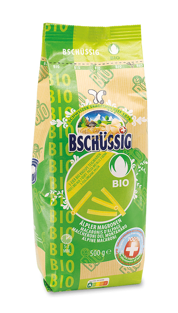 BSCHÜSSIG Tortiglioni 3-Ei (13,5%) – Bio – 500 g