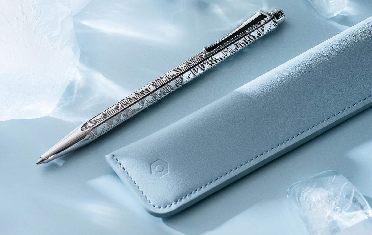 Caran d-Ache Caran d'Ache Kugelschreiber – Gletscherblau, Metall – 2 Stk.