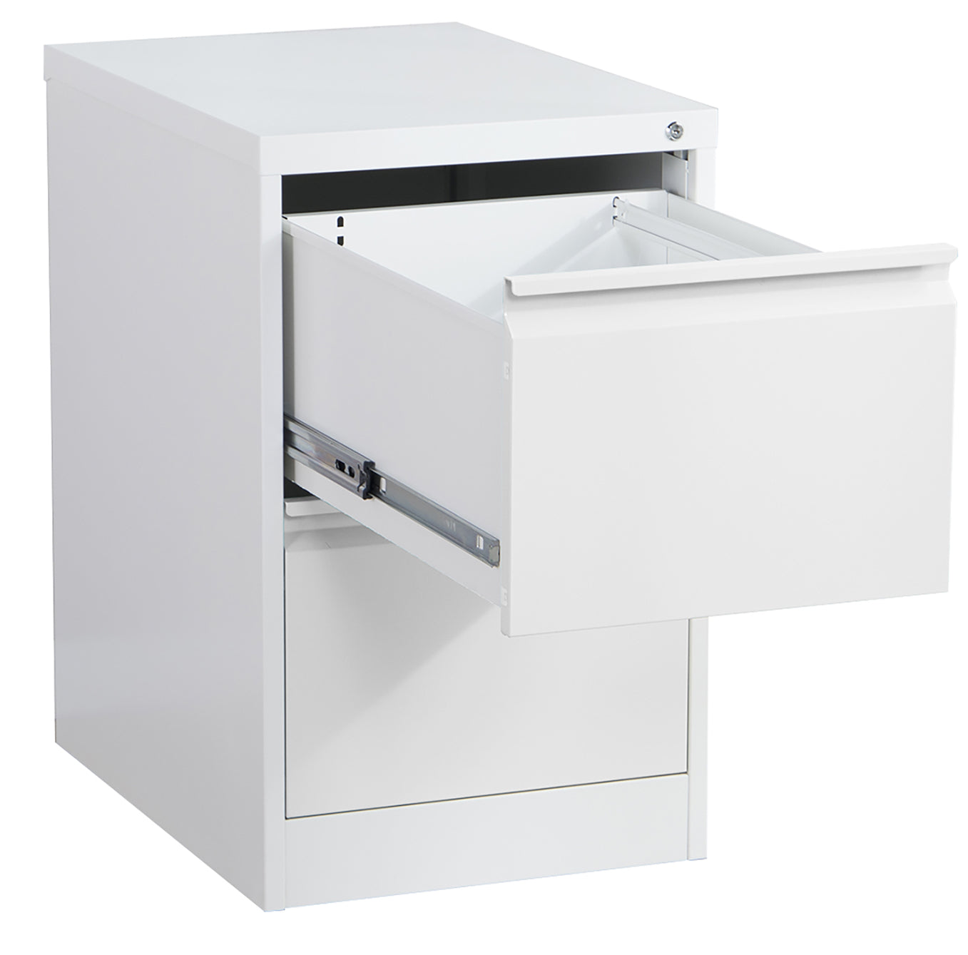 Phoenix Safe Co. FC1002GGK – Aktenschrank, 2 Schubladen, abschliessbar, Stahl, 450 × 620 × 725 mm, Grau
