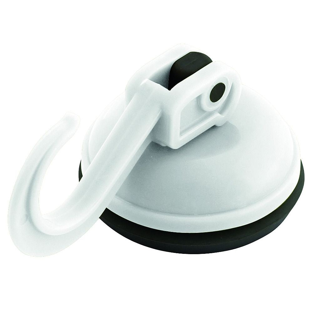 Eurotrail Universalhaken – rund, für den Innenbereich – für Wohnwagen/Van – Ø 37 mm – weiss – ABS – 1 Stück