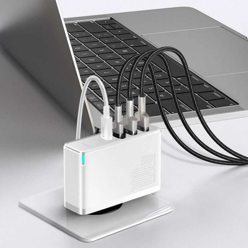 Baseus Ladegerät – 100 W, 2× USB-C + 2× USB-A