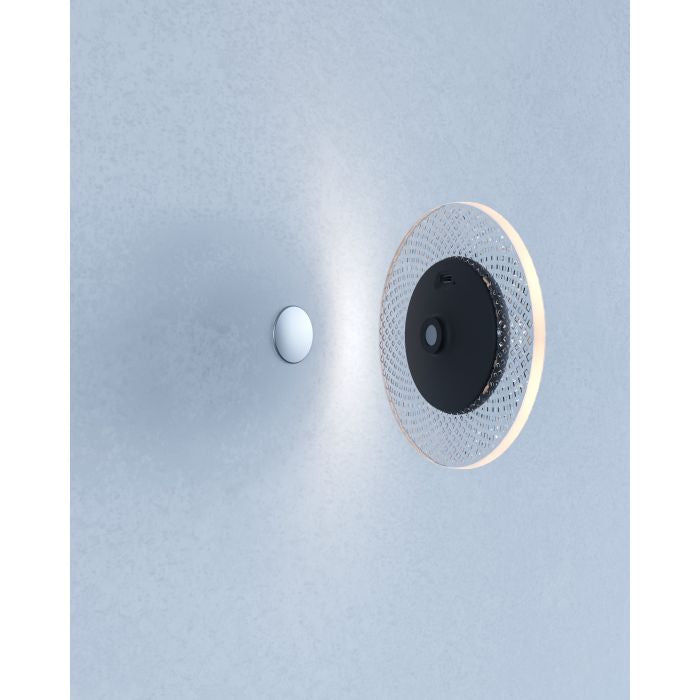 EGLO Wandleuchte Trepella – Ø 11,5 × 0,6 cm, 85 lm, 0,7 W, RGBW, 3000 K, dimmbar, schwarz, Akku, Fernbedienung