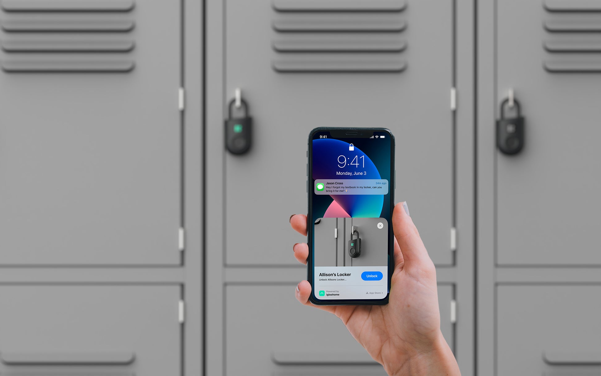igloohome Padlock Lite Smart-Vorhängeschloss – Fingerabdruck, BT 5.0, IP66, Ø6 mm