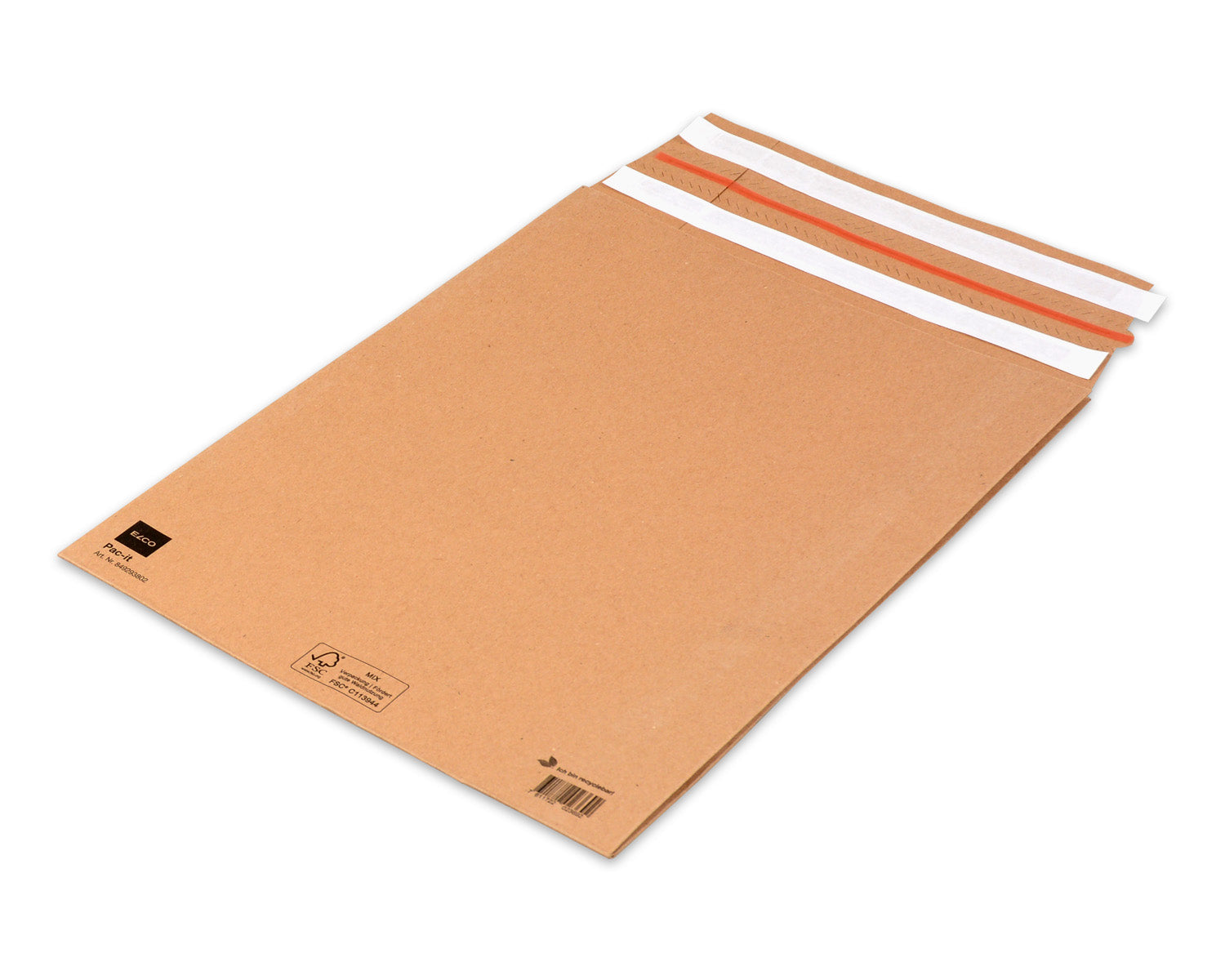 Elco Papierversandtasche – 280 × 375 × 80 mm, braun, FSC-zertifiziert, Einsteckverschluss – 100 Stück