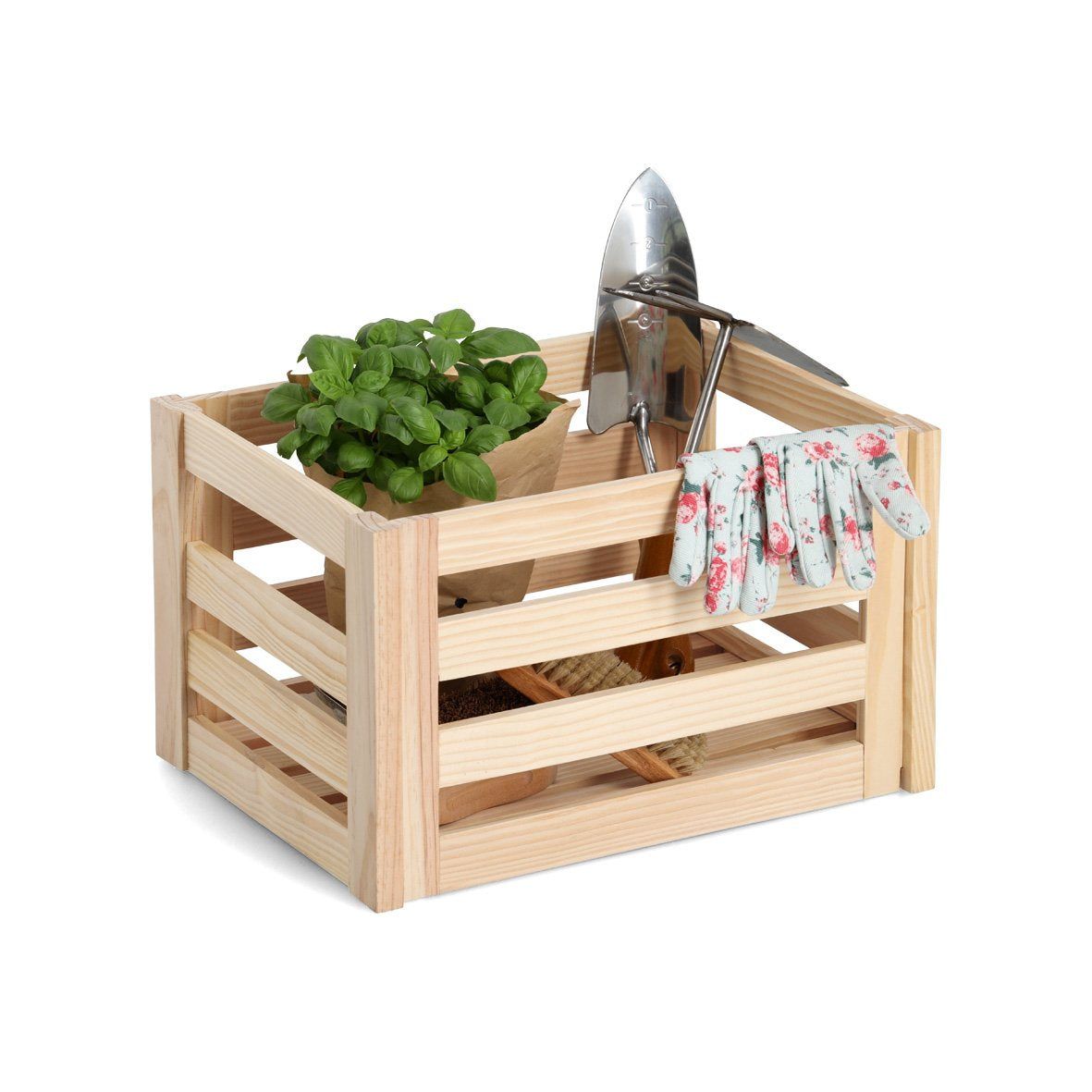Zeller Present 13362 Aufbewahrungsbox ohne Deckel – Kiefernholz – Braun – 300 × 240 × 400 mm