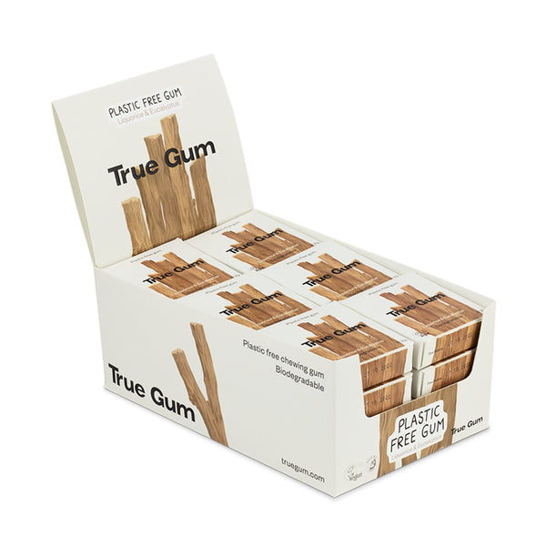 True Gum Kaugummi – Lakritz & Eukalyptus, zuckerfrei, vegan – 21 g