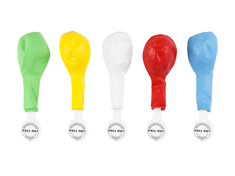 PartyDeco Geburtstagsluftballons – mehrfarbig – Ø 30 cm – Latex – 5 Stk – mit LED (Lichtfarbe: Multi)