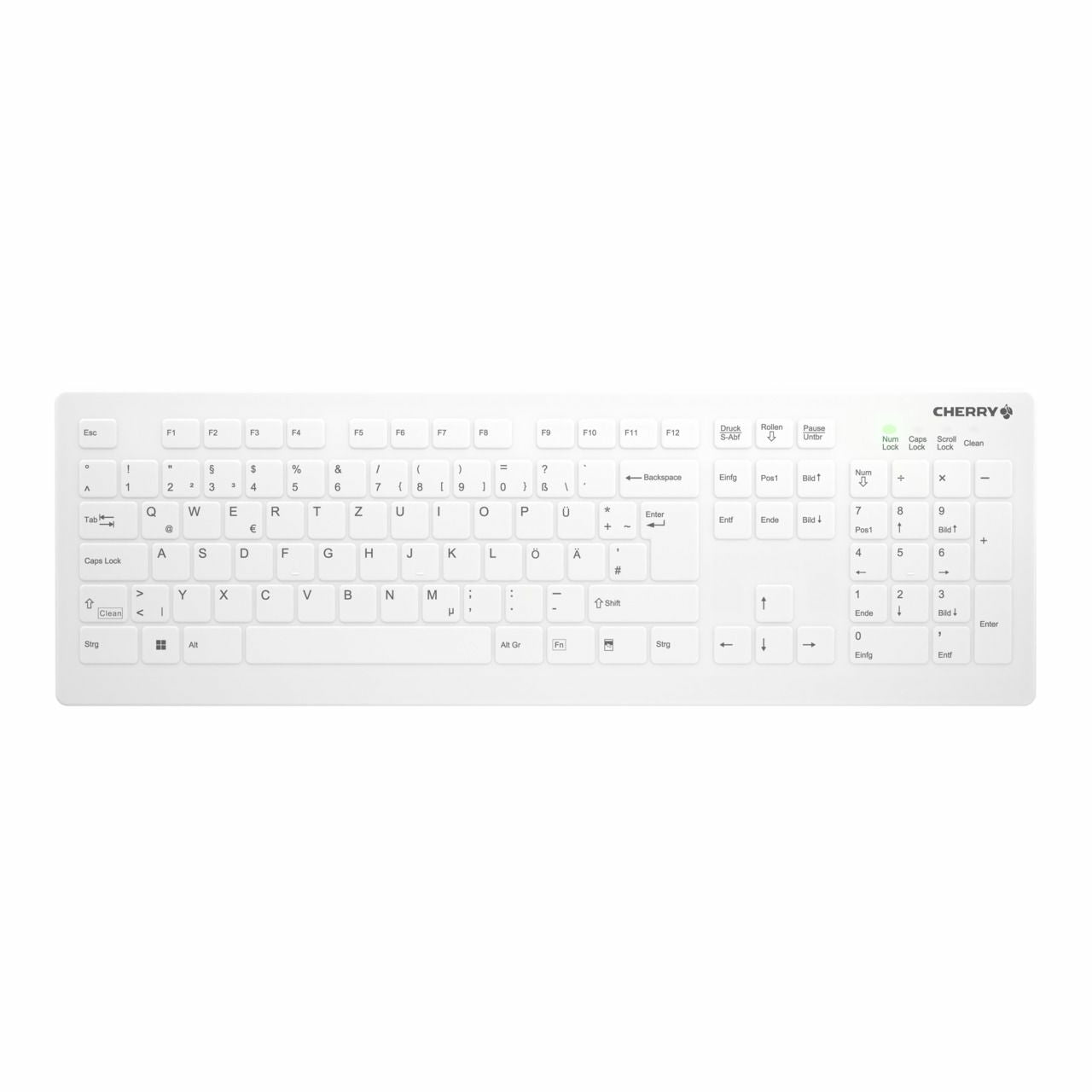 CHERRY CONTOUR ACTIVE KEY AK-C8112F-FUS-W/GE – Tastatur, kabellos, DE-Layout (DE), vollversiegelt (IP68), weiss