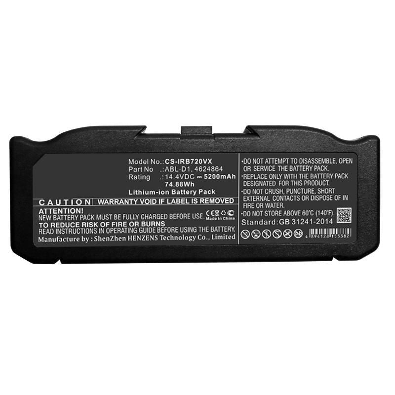 CoreParts Ersatzakku Li-Ion 5200 mAh, 14,4 V – für iRobot Vacuum 7150, i31502F, i8550 – 1 Stk.