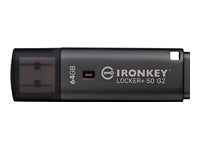 Kingston Technology Kingston IronKey Locker Plus 50 G2 – 64 GB USB-Stick, USB 3.2 Gen 1, FIPS 197 AES-256, 145 MB/s