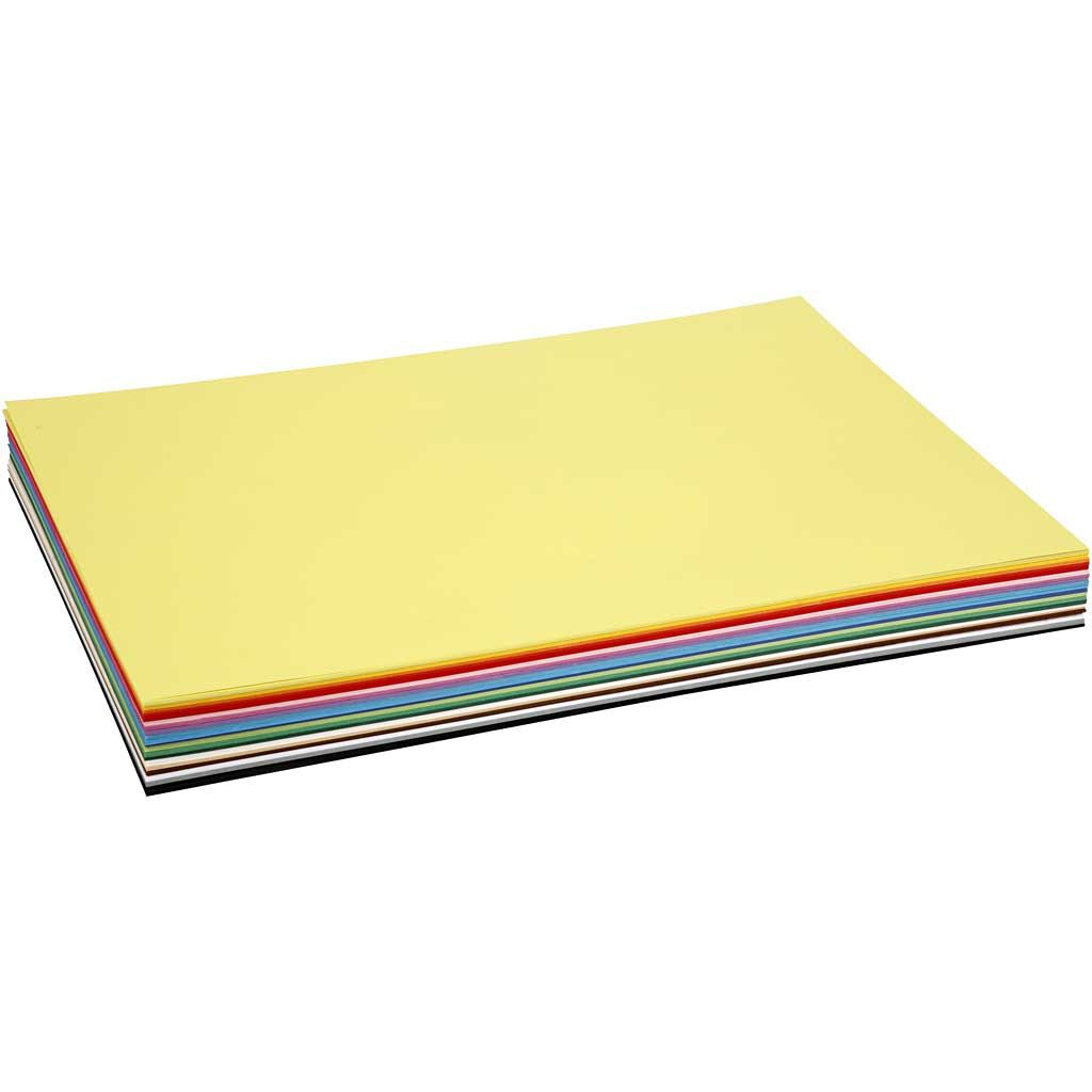 Creativ Company Bastelkarton – A2, mehrfarbig, 180 g/m² – 20 Blätter, Kunstpapier, FSC