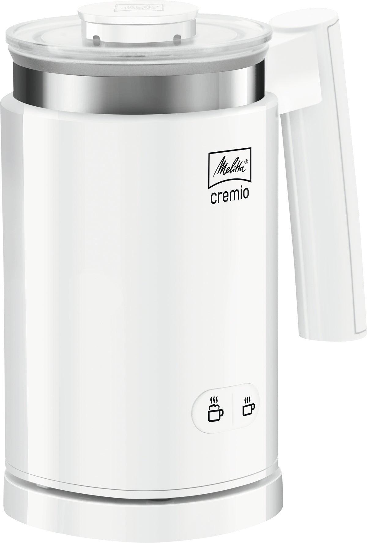 Melitta Elektrischer Milchschäumer Cremio II – Füllmenge 250 ml, Schaum 150 ml, 450 W, Weiss