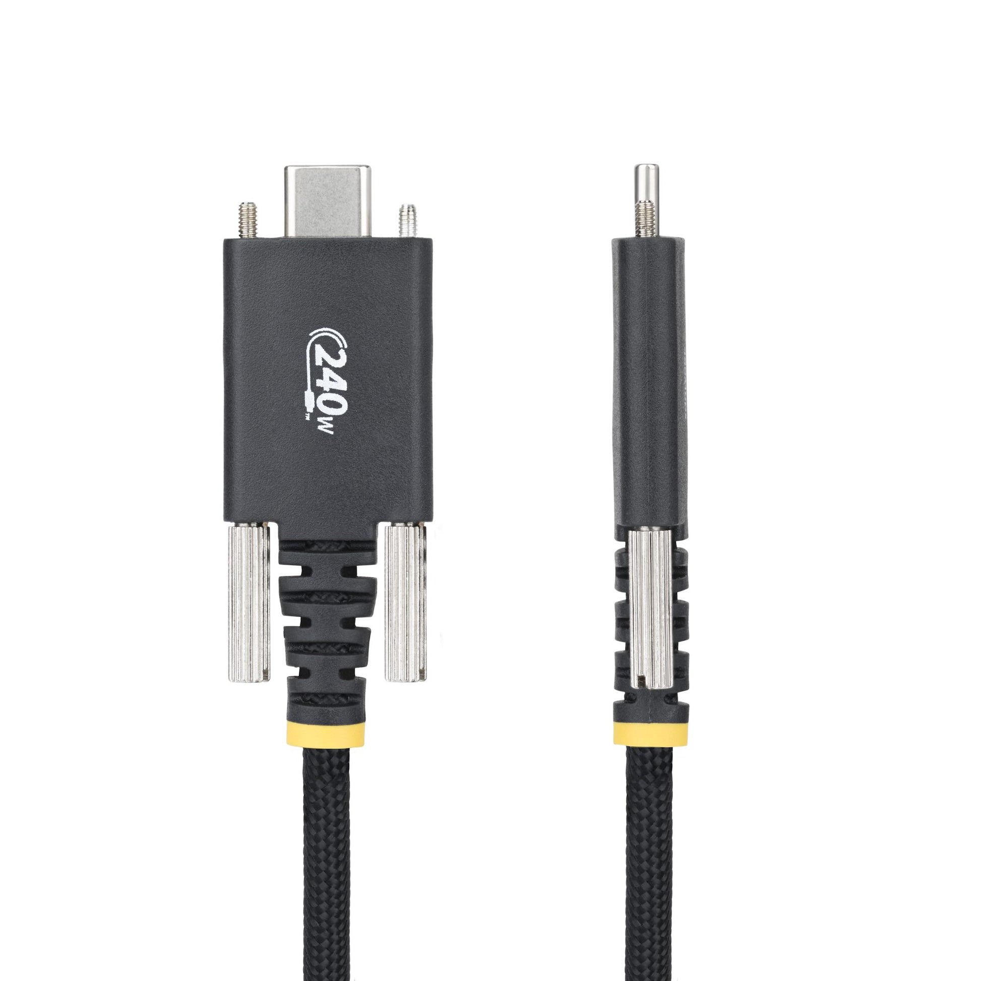 StarTech.com USB-C auf USB-C Kabel – USB 2.0 (480 Mbit/s) – 3 m – PD 240 W – Geflochten – Schwarz
