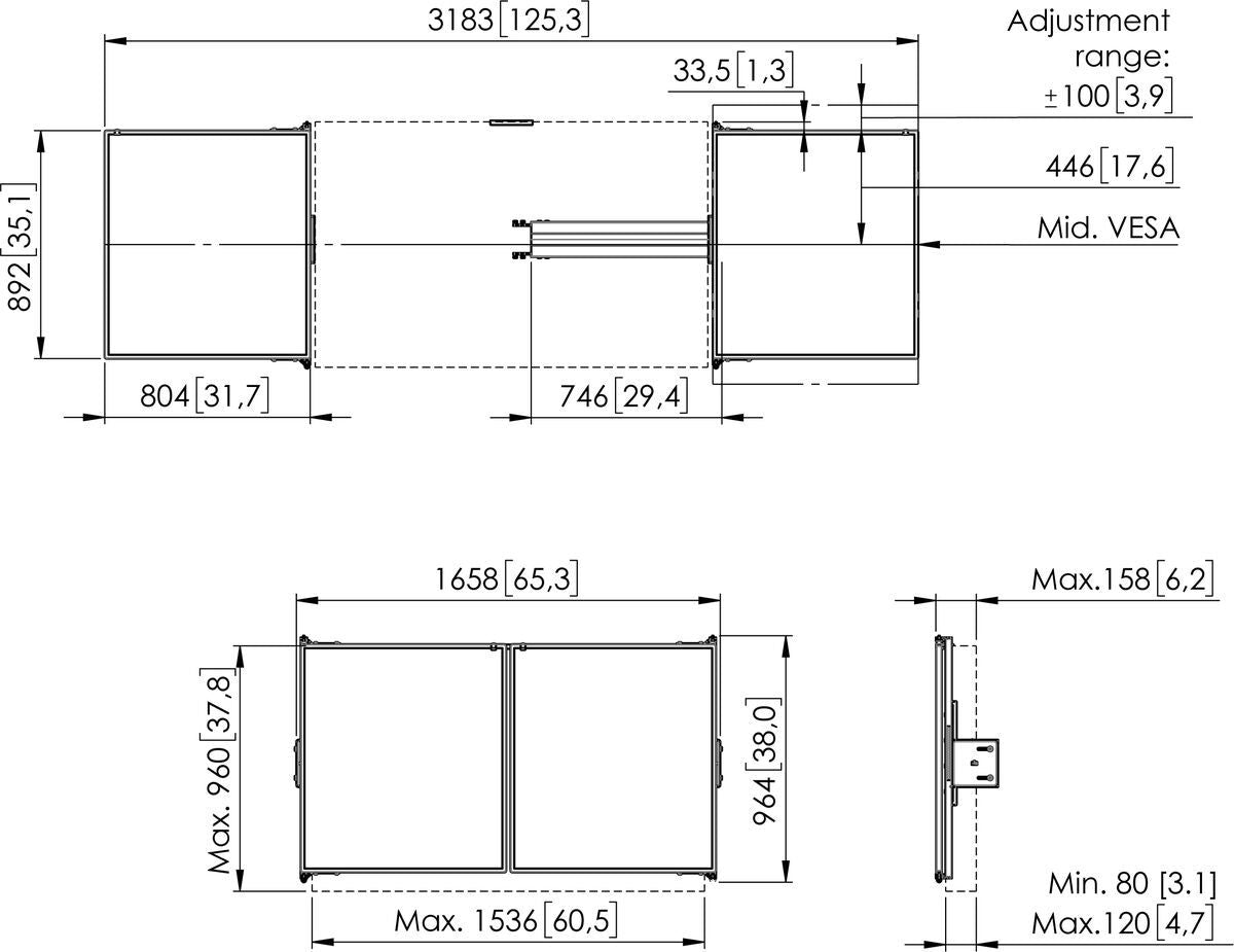 Vogel's Starter-Kit – 318,3 × 89,2 cm, für RISE 2xxx, RISE 4xxx