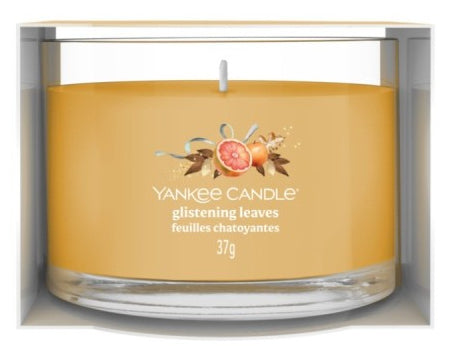 Yankee Candle Glistening Leaves – Duftkerze, Votivkerze im Glas, 10 h