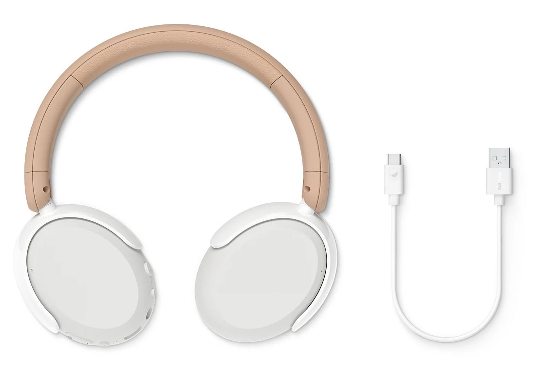 Philips TAK5500AL/00 – Headset – Bluetooth 5.4, ANC – Hellorange/Weiss – bis 60 h