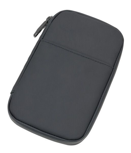 TROIKA Dokumentenhülle – 125 × 190 mm, Polyester, schwarz, mit Reissverschluss
