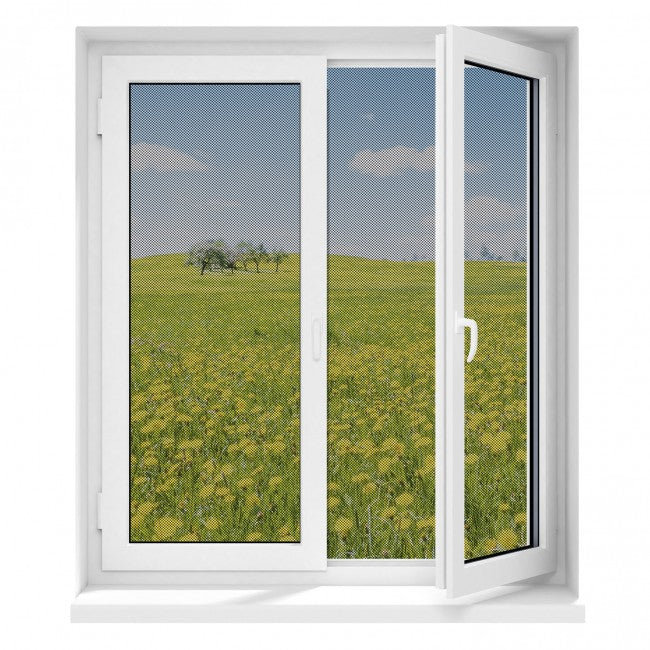 EASYmaxx Fenster-Fliegengitter – 150 × 130 cm – Schwarz – Magnetbefestigung, zuschneidbar – für Fluginsekten