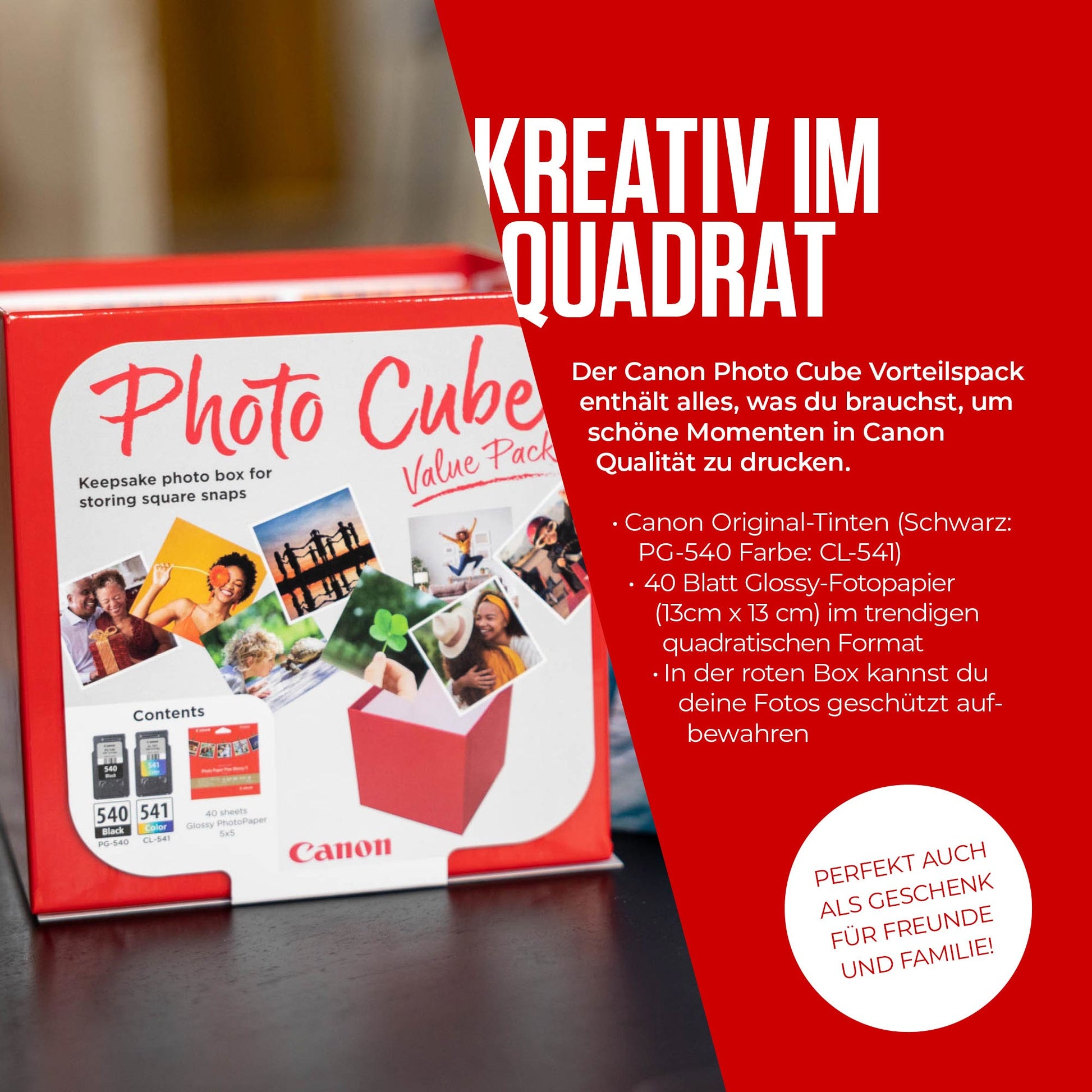 Canon Fotopapier – 127 × 127 mm, 40 Blatt