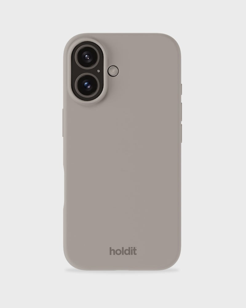 Holdit Backcover – für Apple iPhone 16, Silikon, Taupe