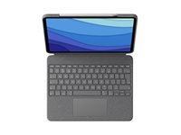Logitech COMBO TOUCH – Tastatur, CH-Layout (DE-CH), mit Touchpad, Grau – für iPad Pro 13" (M4)